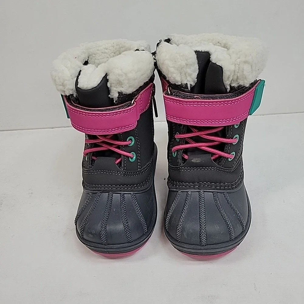 Cat & Jack Winter Boots Toddler Girls Sz 6 Journey‎ Waterproof Gray Thermolite